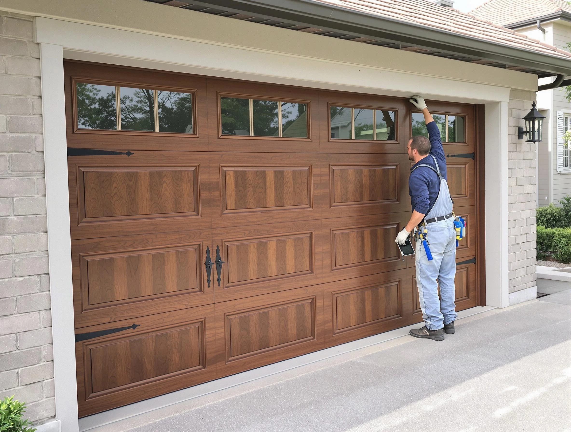 Custom garage door showcase by North Fayette Garage Door Repair in North Fayette